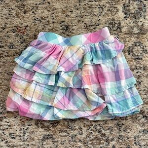 Little Sleepies Pastel Plaid Ruffle Skort- Size 2T